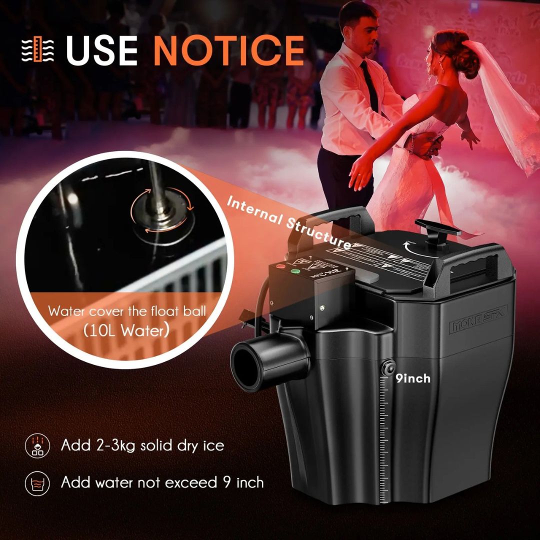MOKA SFX MK-F13 | Máquina Profesional de Niebla Baja con Hielo Seco 3500W