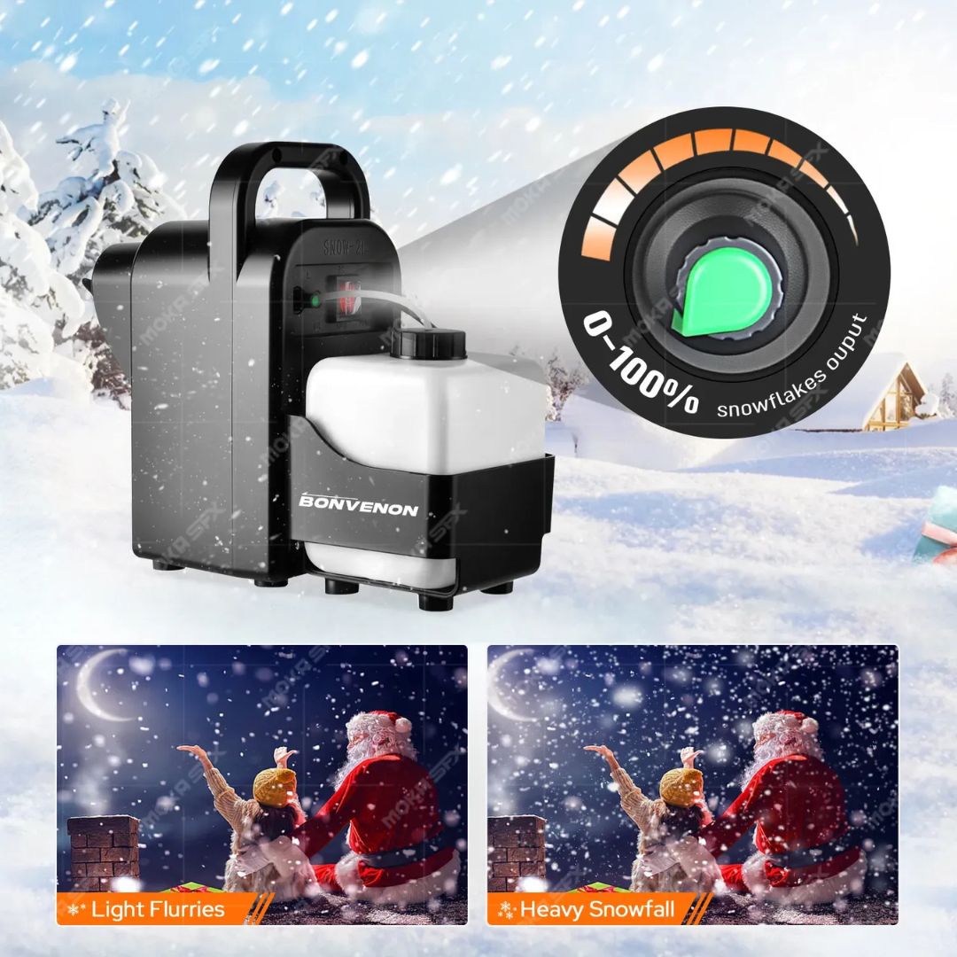 MOKA SFX | Máquina Profesional de Nieve Silenciosa con Control Remoto Ajustable