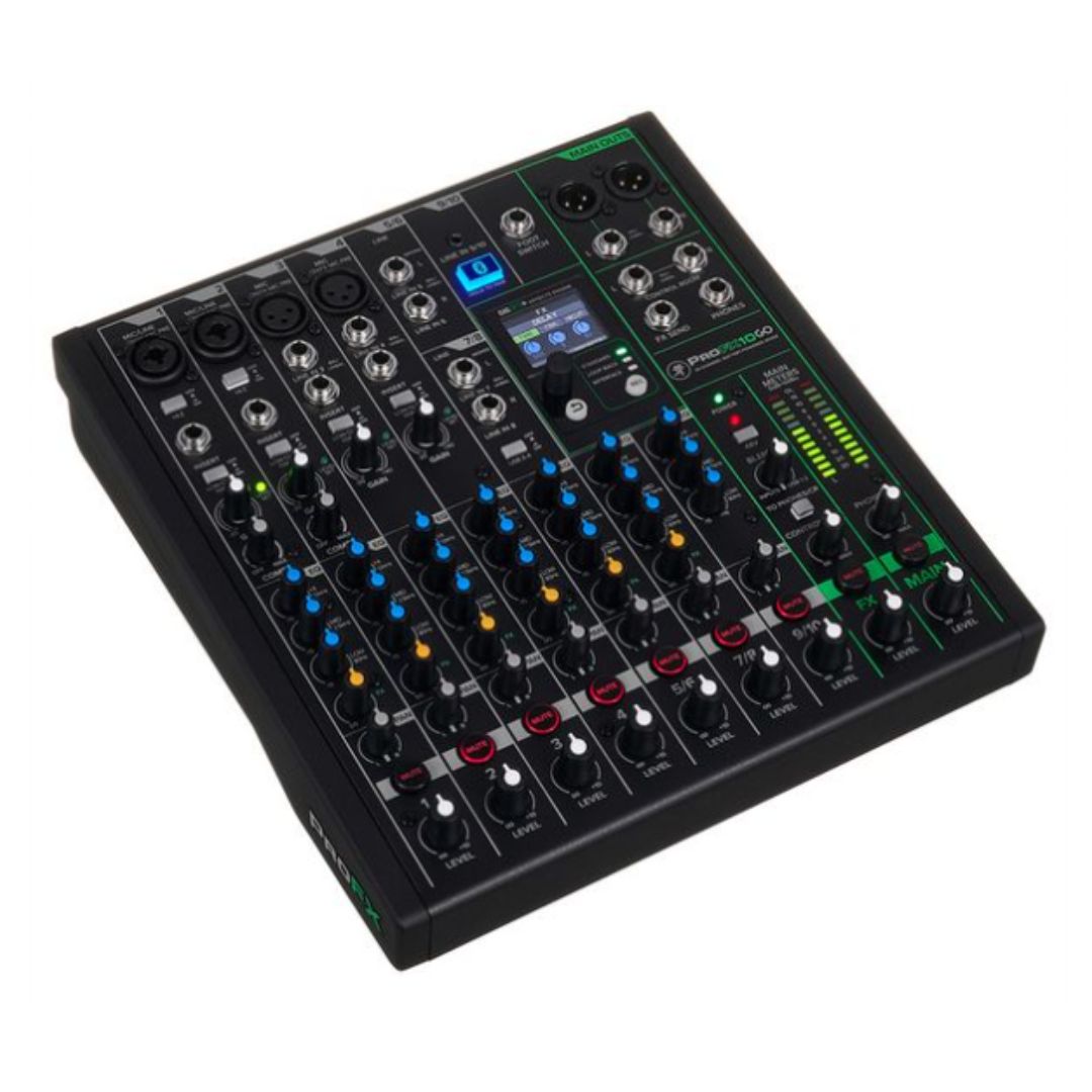 Mackie PROFX10GO | Consola Profesional Portátil con Batería GB-10, USB-C y Efectos GigFX+
