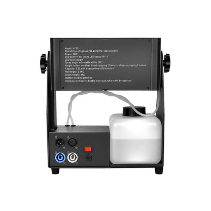 Máquina de Burbujas LED 3en1 DMX | Efecto Escénico Profesional con Luz RGBW y Control Remoto