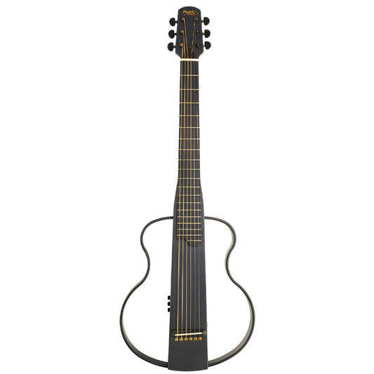 Mayer AS-301 BK | Guitarra Acústica Silenciosa de Viaje con Cuerdas Metálicas