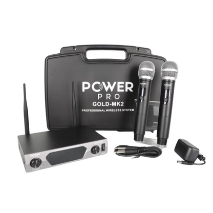 Micrófono Inalámbrico Dual 60m GOLD MK2 – POWER PRO