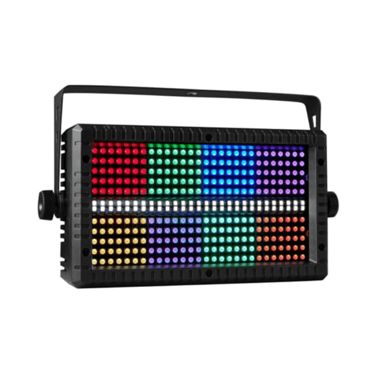 Mini ATOMIC 8+8 RGB - Luz Estroboscópica LED Profesional 3 en 1 con DMX512 y Efectos Dinámicos