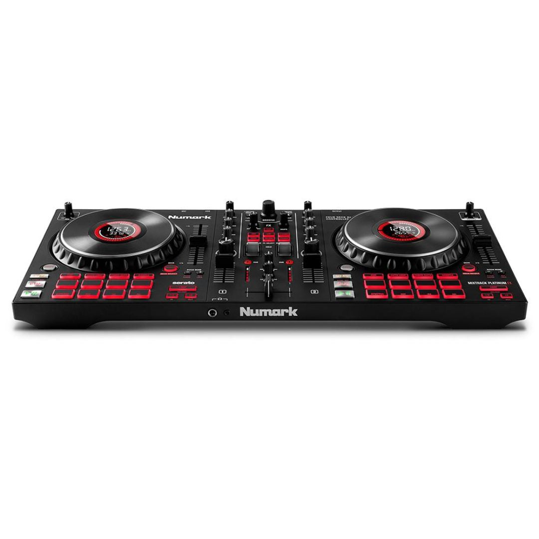 Numark Mixtrack Platinum FX | Controlador DJ profesional de 4 decks con pantallas a color
