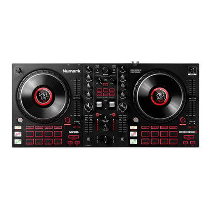 Numark Mixtrack Platinum FX | Controlador DJ profesional de 4 decks con pantallas a color