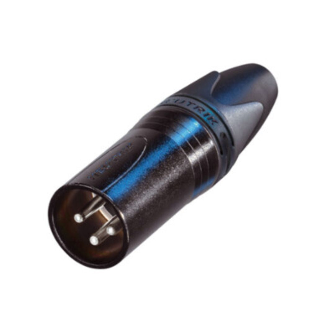 NC3MXX-BAG NEUTRIK | Conector DMX XLR Macho De 3 Pines Carcasa Metálica Negra
