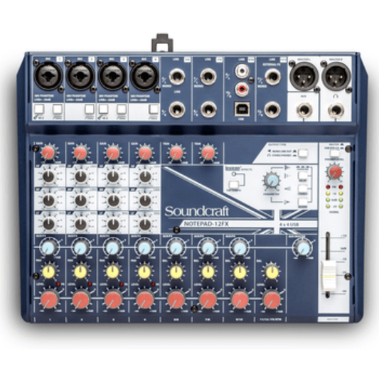 SOUNDCRAFT NOTEPAD-12FX |  Consola de Audio Compacta de 12 Canales con USB y FX