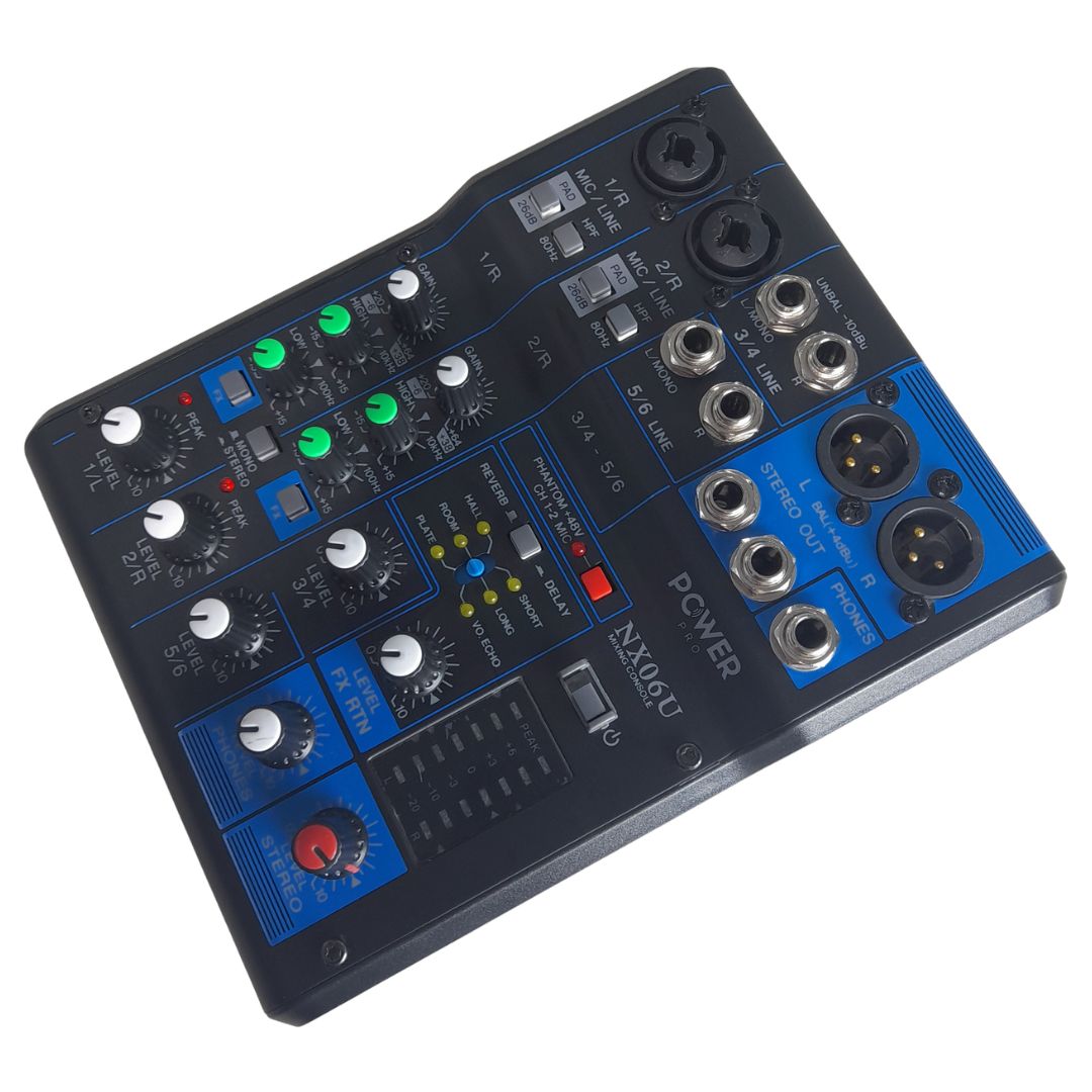 NX06U POWER PRO | Consola Análoga 6 Canales
