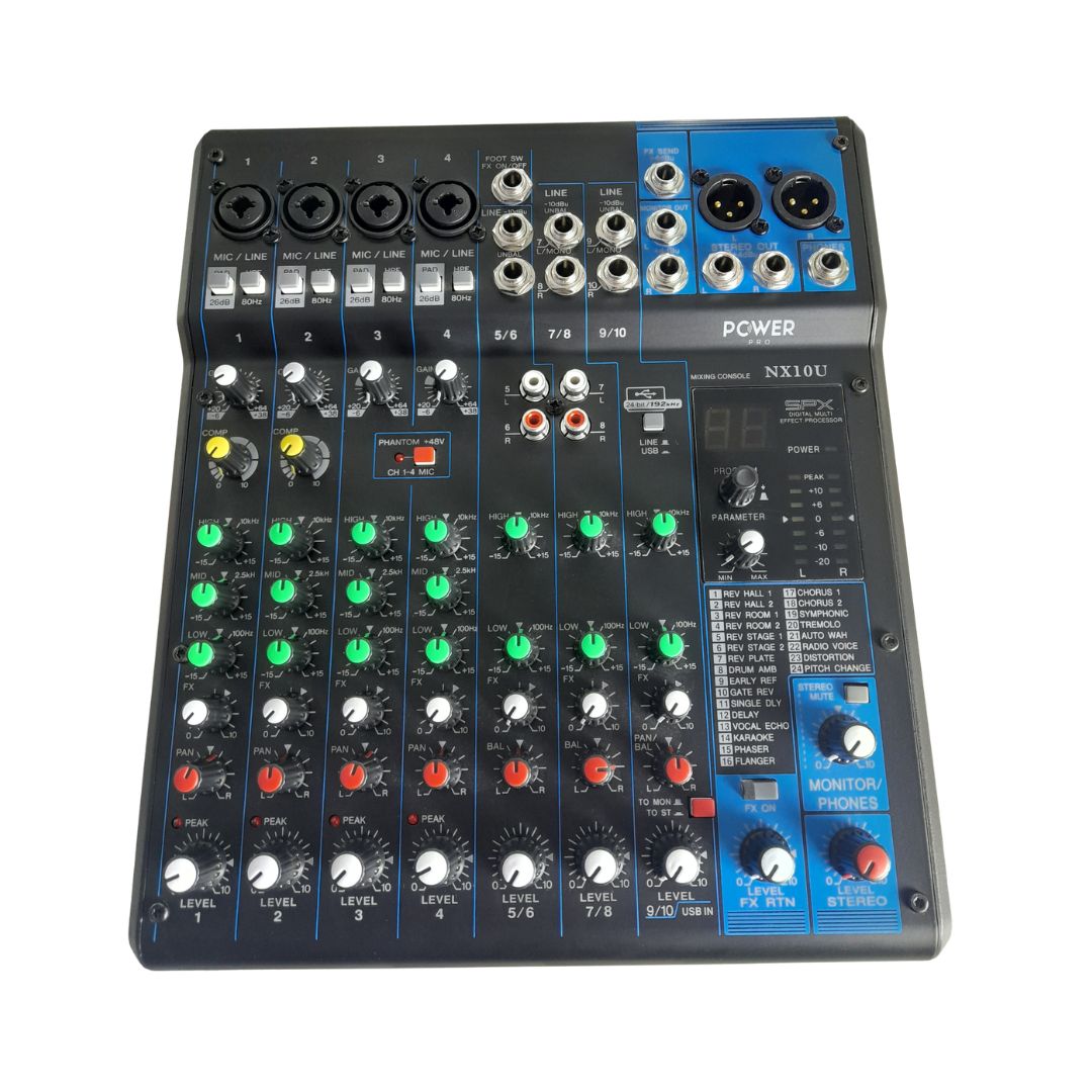 NX10U POWER PRO | Consola Análoga 10 Canales