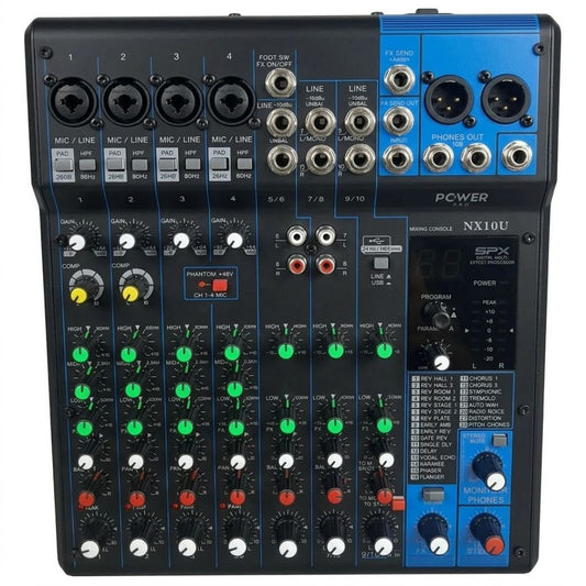 NX10U POWER PRO | Consola Análoga 10 Canales