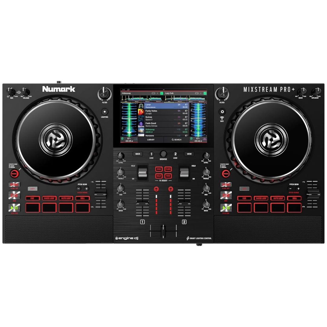 Numark MIXSTREAM PRO+ | Controlador DJ Autónomo con WiFi y Streaming Integrado