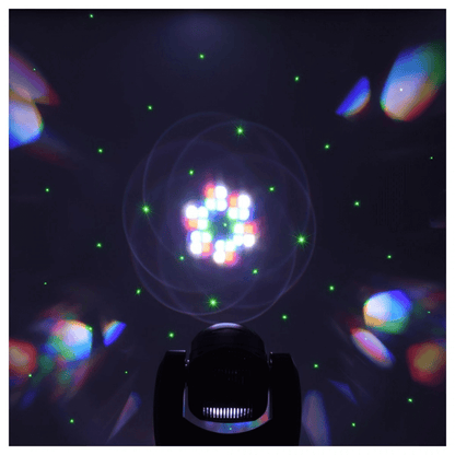 Ojo de Abeja 6 LED + Láser  - Cabezal Móvil Profesional RGBW con Efecto Combinado