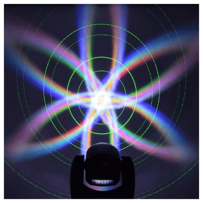 Ojo de Abeja 6 LED + Láser  - Cabezal Móvil Profesional RGBW con Efecto Combinado