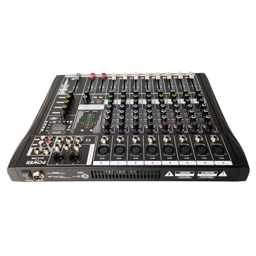 EX8-USB – Consola de Audio de 8 Canales Reales con Interfaz – POWER PRO