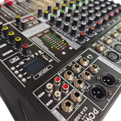 EX8-USB – Consola de Audio de 8 Canales Reales con Interfaz – POWER PRO
