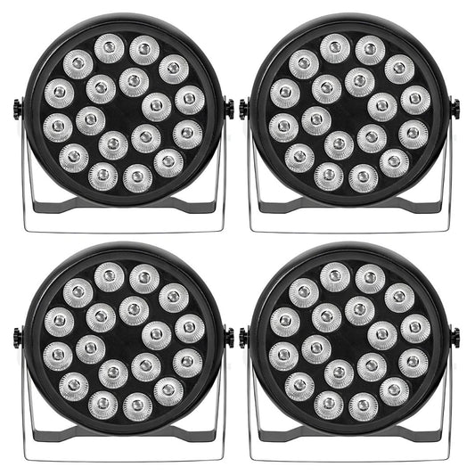 POWER PRO SM | 4 Tachos LED RGBW 18×10W + Aro LED