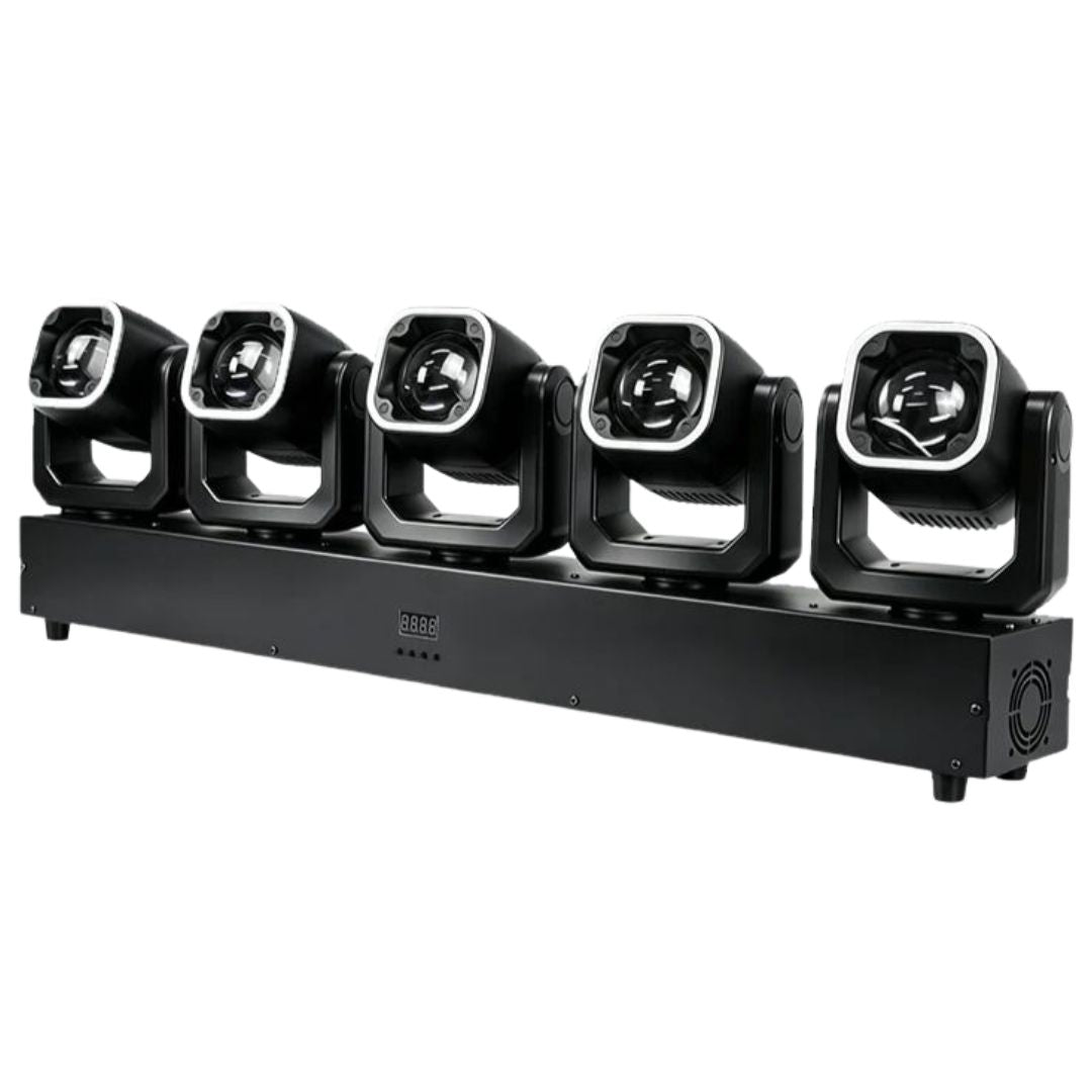 POWER PRO SM | Super Beam Cabeza Móvil 5×40W RGBW + Aro LED