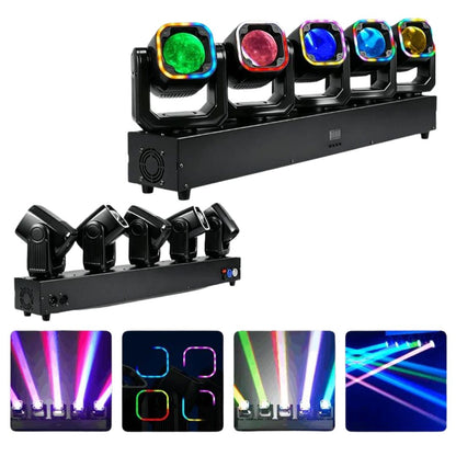 POWER PRO SM | Super Beam Cabeza Móvil 5×40W RGBW + Aro LED