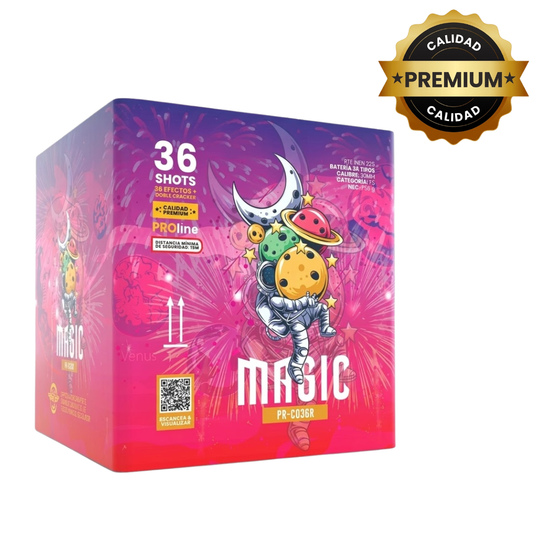 PR-C036A MAGIC | Torta de Pirotecnia 36 Disparos / 36 Efectos