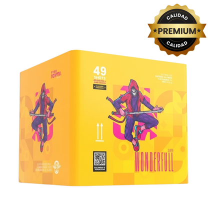 PR-C049B WONDERFULL | Torta de Pirotecnia  49 Disparos / 49 Efectos