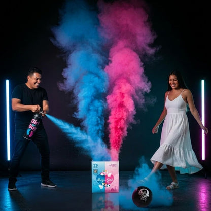 PR-C1025D BOY OR GIRL DÍA | Destellos de Humo y Cracker 25 Disparos (Revelación de Género)