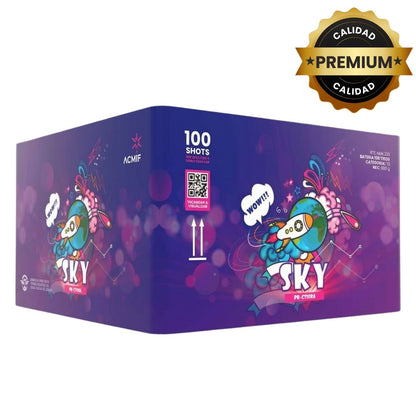 PR-C1100A SKY | Torta de Pirotecnia 100 Disparos / 100 Efectos