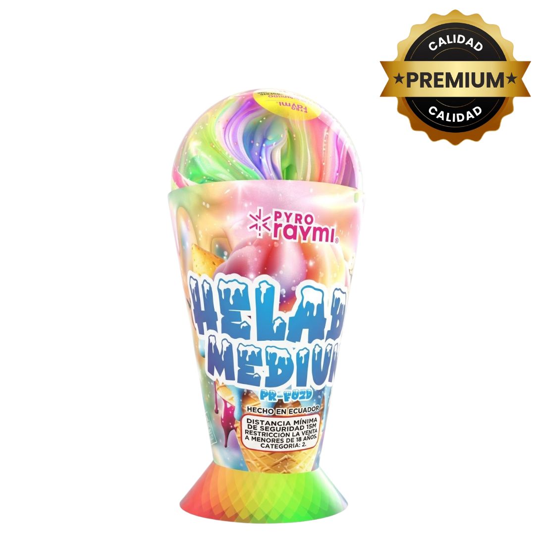 PR-F02B HELADO MEDIUM | Fuente Multicolor + Neón + Súper Cracker