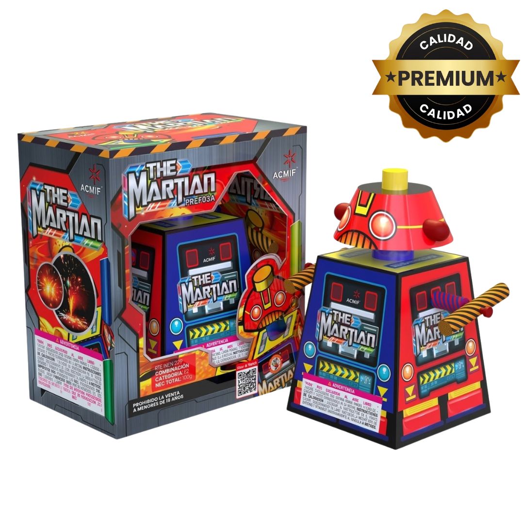 PR-F03A THE ROBOT | Fuente Multicolor + Cracker + Ruedas