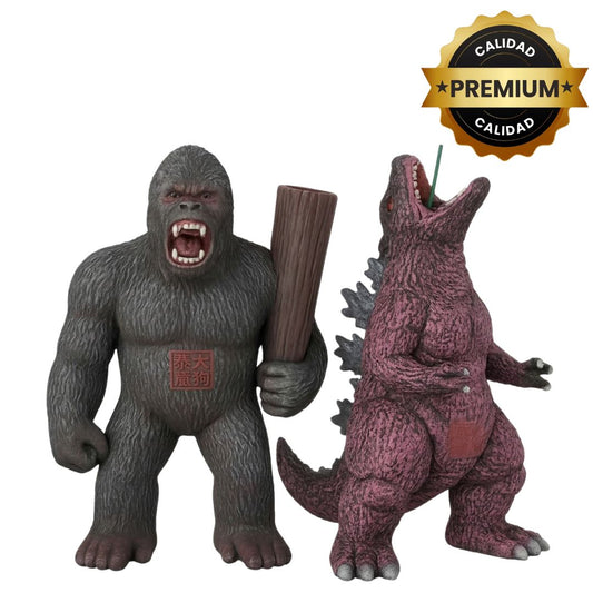 PR-F03C GODZILLA VS KONG | Fuente Multicolor + Súper Cracker + Juguete