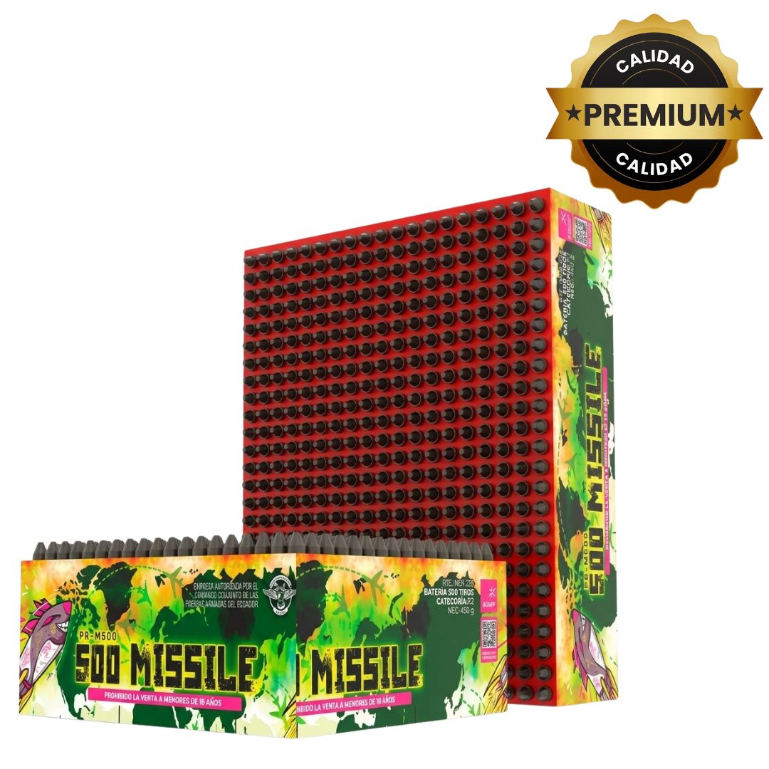 PR-M500 MISSILE 500 | Batería de Misiles Silbato + Cracker