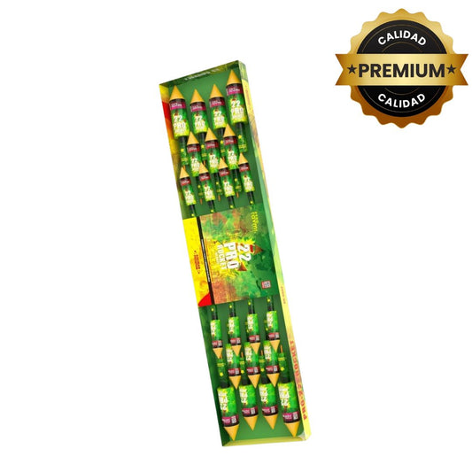 PR-R022 ROCKET PRO-22 | Cohete Pirotécnico Volador Multicolor + Cracker