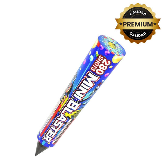PR-RC280 MINIBLASTER | Vela Pirotécnica 280 Tiros Multicolor + Cracker