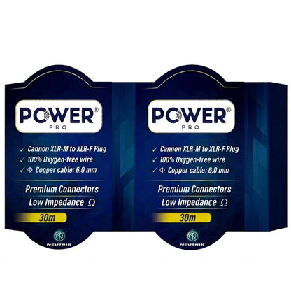 PXLRN-30M POWER PRO | Cable XLR a XLR 30 Metros con Conectores Neutrik Audio Balanceado Profesional