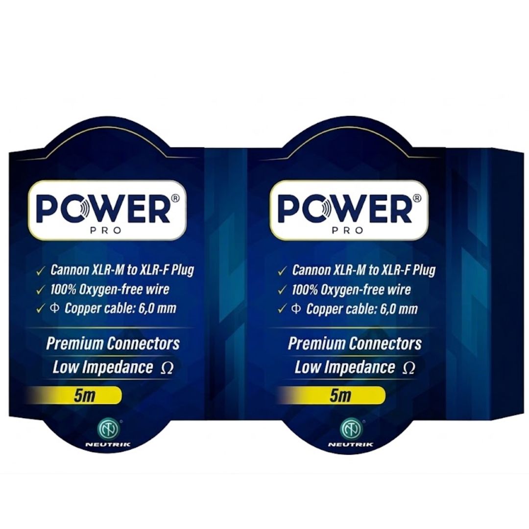 PXLRN-5M POWER PRO | Cable XLR a XLR 5 Metros con Conectores Neutrik Audio Balanceado Profesional