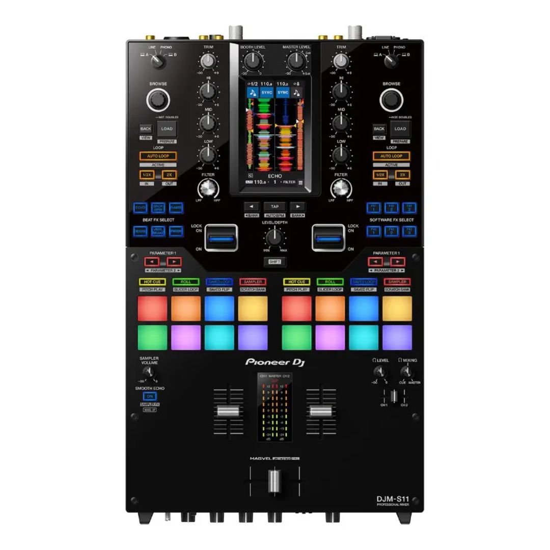 Pioneer DJM-S11/UXJCB7 | Mezcladora Profesional para DJ de 2 Canales