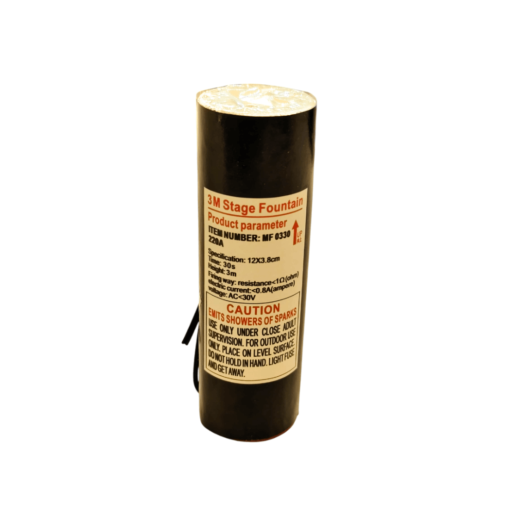 Cartucho de Pirotecnia Fría Dorado | 3 Metros 30 Segundos Power Pro