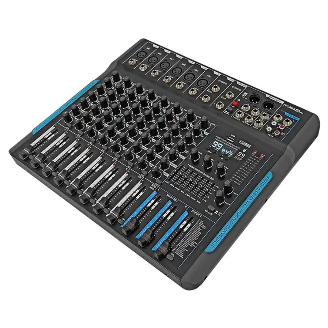 SONIC USA ProMix8 Mk2 | Consola Mezcladora Analógica Profesional con DSP y Bluetooth