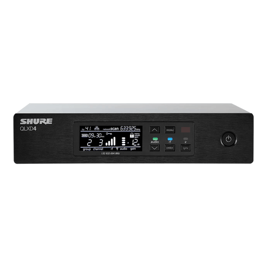 Shure QLXD4-J50 | Receptor Digital Inalámbrico para Sistemas QLX-D