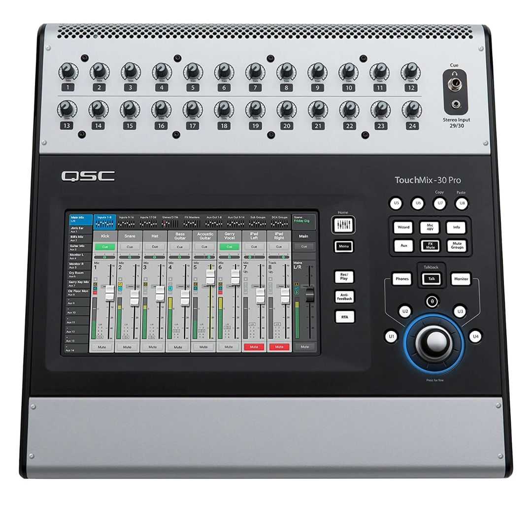 QSC CONSOLA TOUCHMIX 30 | Consola Digital 32 Canales con Pantalla Táctil 10”