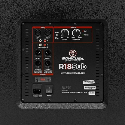 SONIC USA R18 SUB | Subwoofer Activo 18”
