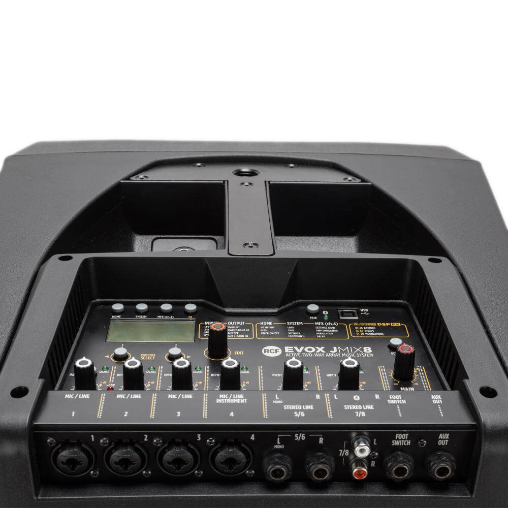 RCF EVOX JMIX8 | Sistema de Array Activo Portátil con Mezclador Digital 8 Canales