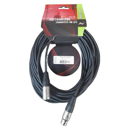 RDMX3-50 Rapco HORIZON DMX PRO CO 110Ω | 15m Cable DMX Con Conectores XLR3 REAN Black-Light 50 Ft. USA