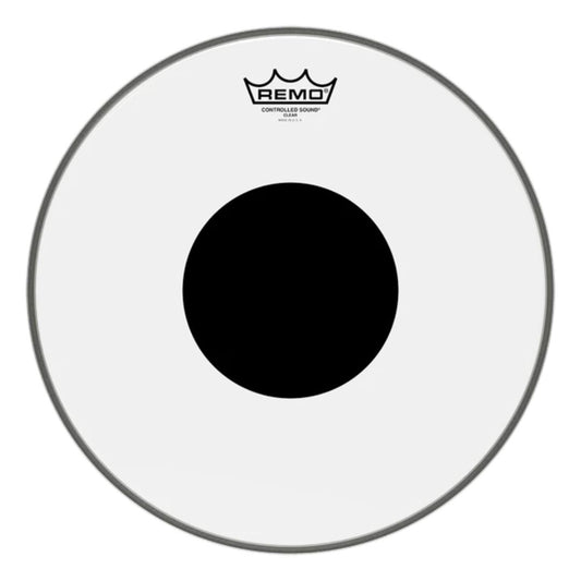 REMO CS-0314-20 | Controlled Sound® Clear Top Black Dot™ 14"