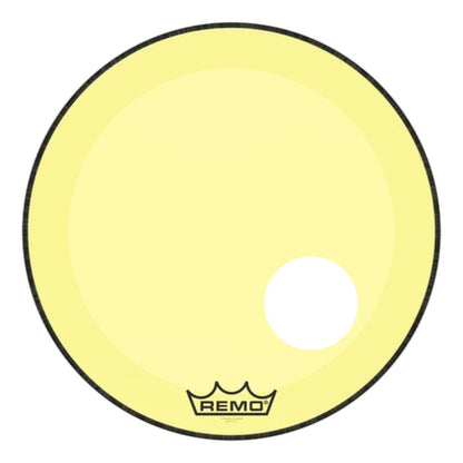 REMO P3-1322-CT-YEOH | Powerstroke® P3 Colortone™ Yellow Parche de Bombo 22″ con Orificio de 5″