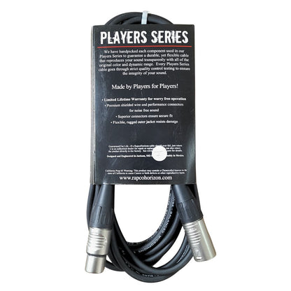 RM1-20 Rapco HORIZON LO-Z | 6m Cable de Micrófono con Conectores XLR REAN 20 Ft. USA