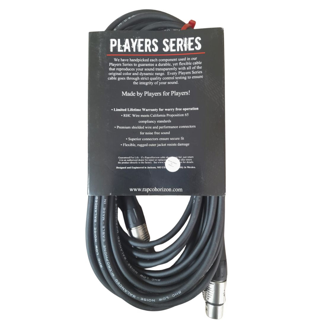 RM1-30 Rapco HORIZON LO-Z | 9m Cable de Micrófono con Conectores XLR REAN 30 Ft. USA