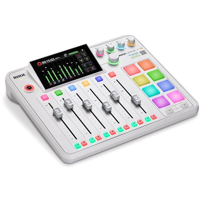 RØDE Caster Pro II Blanco | Consola de producción todo en uno para podcast, streaming y creación de contenidos