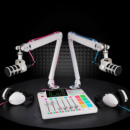 RØDE Caster Pro II Blanco | Consola de producción todo en uno para podcast, streaming y creación de contenidos
