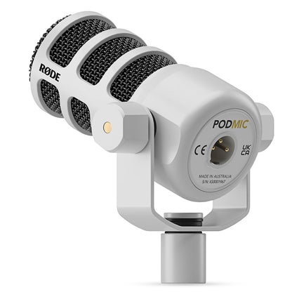 RØDE PodMic Blanco | Micrófono Dinámico Profesional De Calidad Broadcast