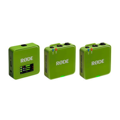 RØDE Wireless Gen III Edición Verde | Sistema de Micrófono Inalámbrico Digital de Doble Canal